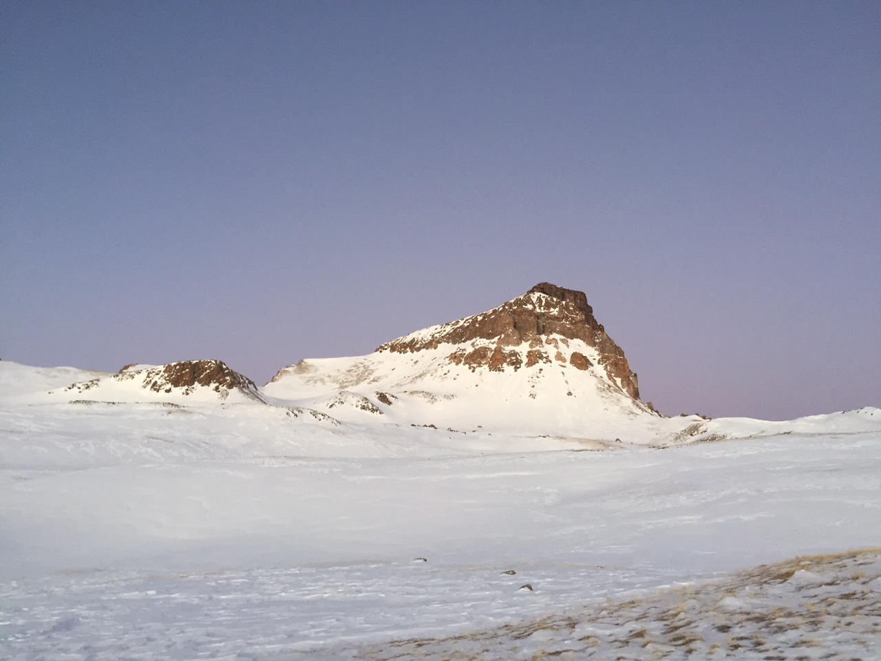 Approaching the East Face of Uncompahgre just before sunrise